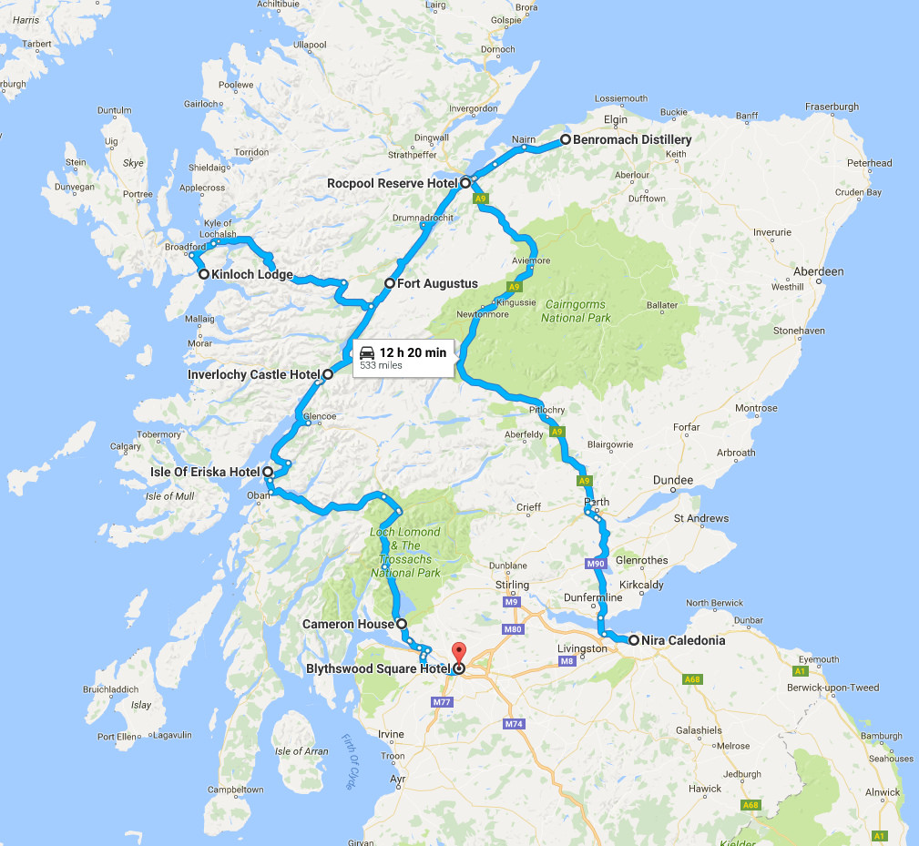 Scotland driving trip