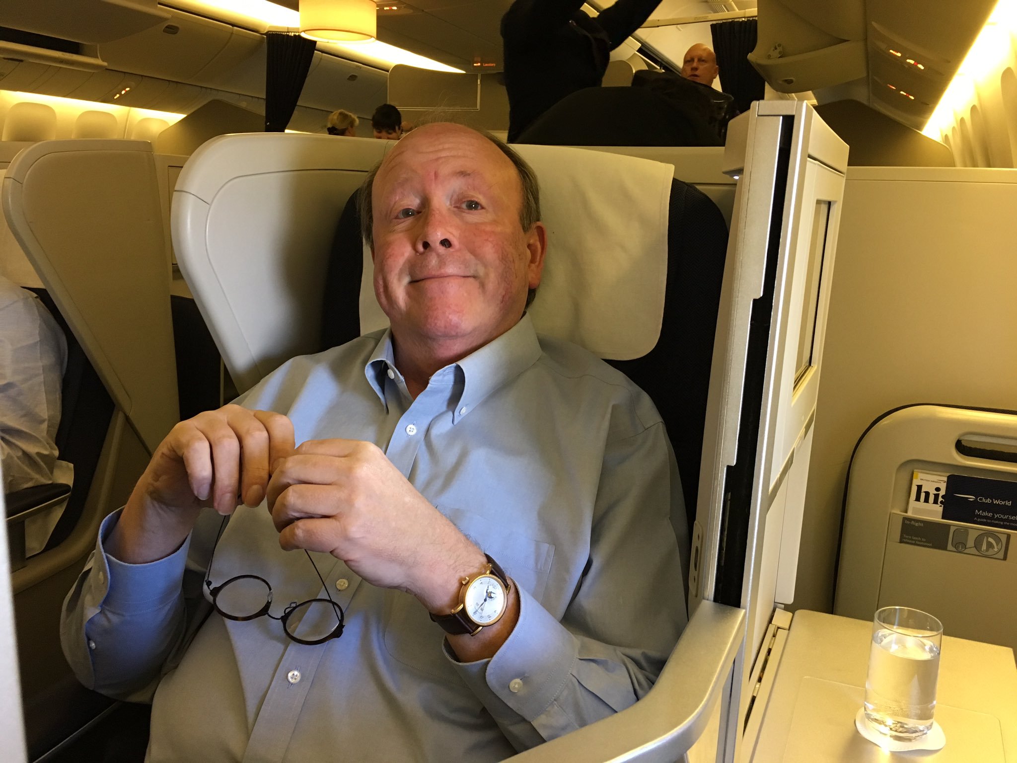 Ken and me in our British Airways seats. A little better than the Cathay coffins. https://t.co/5F2L4IMhY2