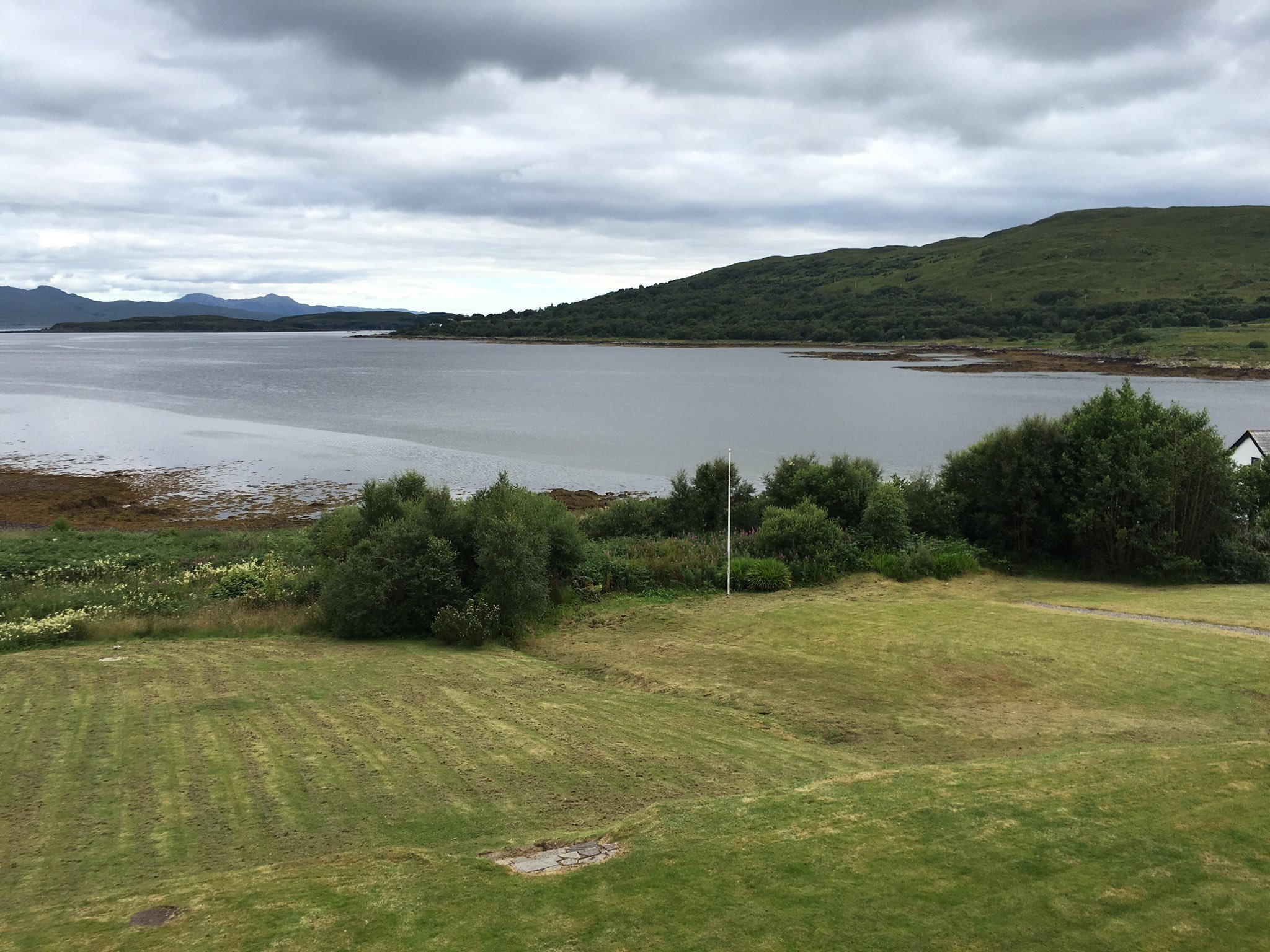 View from our room at the Kinloch Lodge, on the south side of the Isle of Skye. https://t.co/fO5BsCzYuP