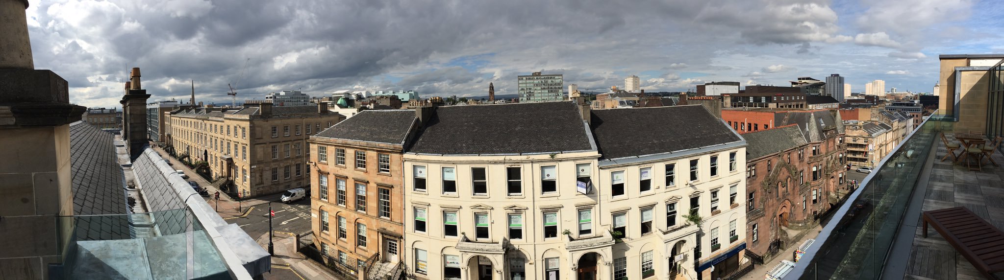 View from my hotel balcony in Glasgow. https://t.co/exM7oULKwm