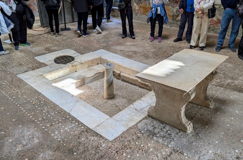 A cistern in the middle of a house