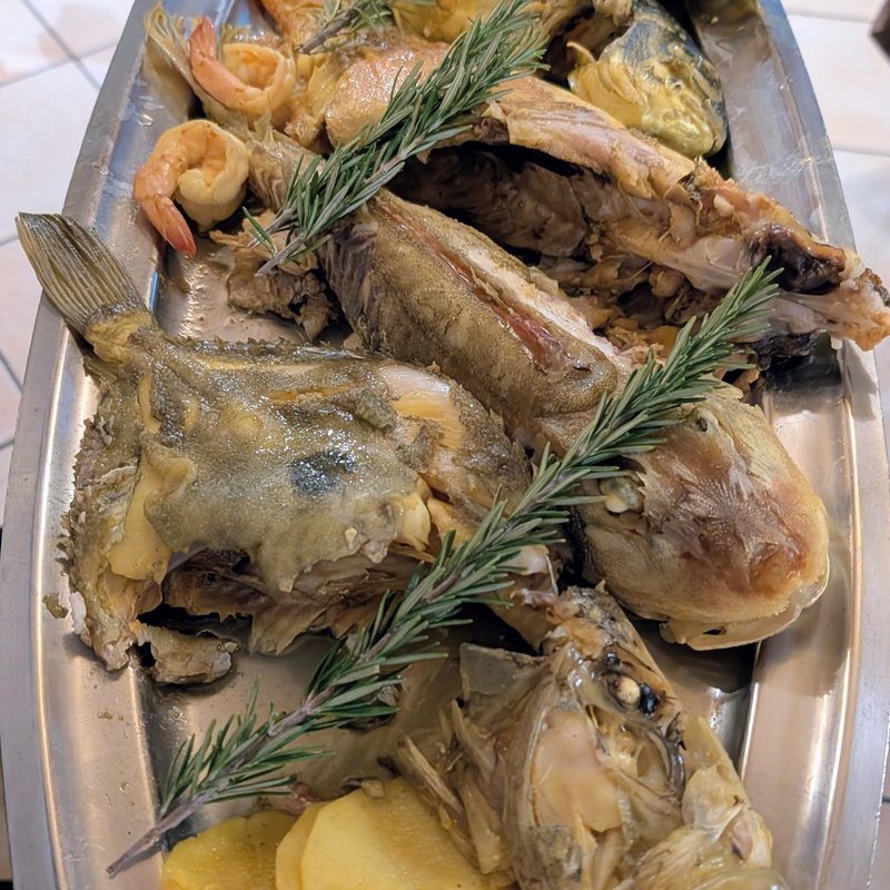 The fish presentation. Cooked already, oddly 