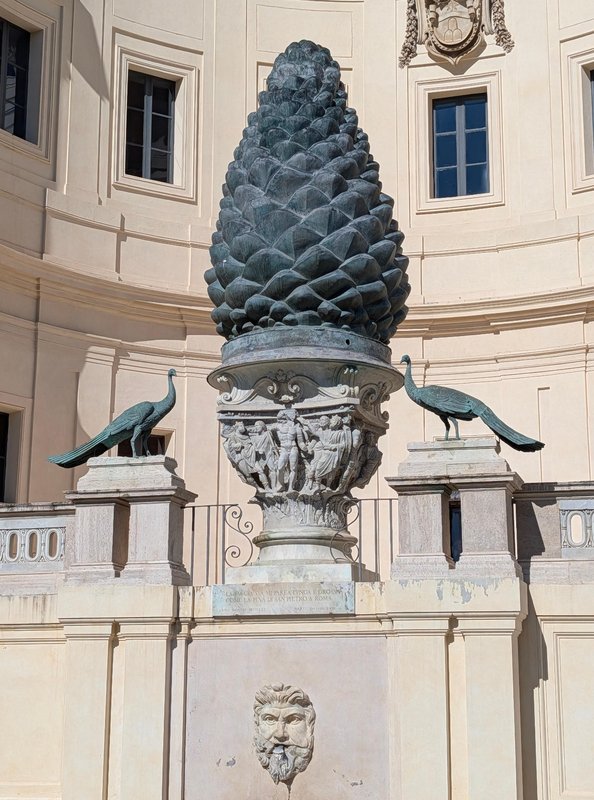 A majestic bronze pine cone