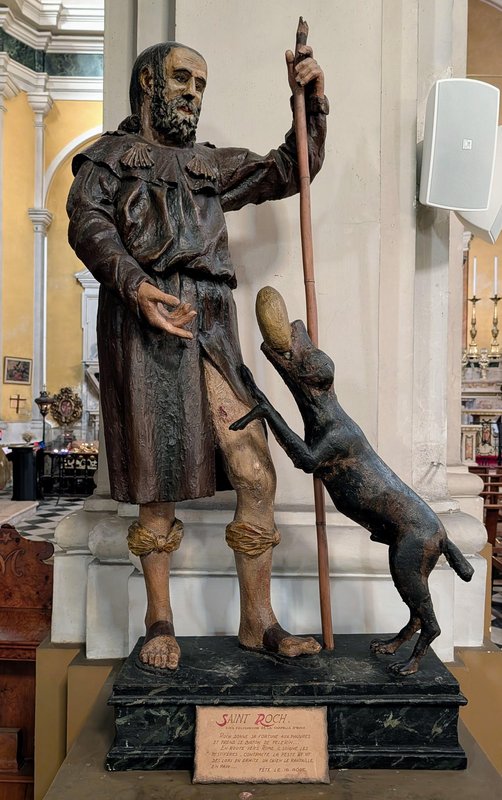 St. Roch, his pustules, and his faithful dog
