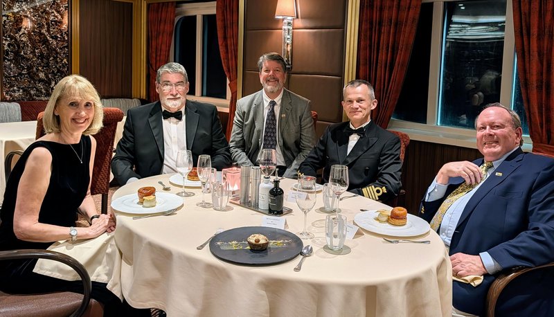 Dinner with Captain Dariusz Grzelak at Atlantide, the main dining room