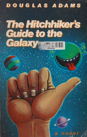 The cover of The Hitchhiker's Guide to the Galaxy