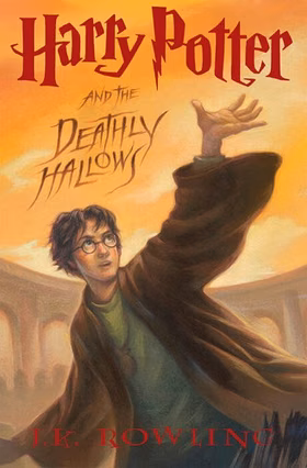 The cover of Harry Potter and the Deathly Hallows