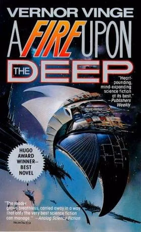 The cover of A Fire Upon the Deep