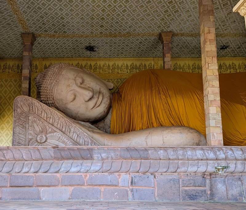 A reclining Buddha