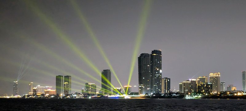 nighttime skyscape from Phnom Penh