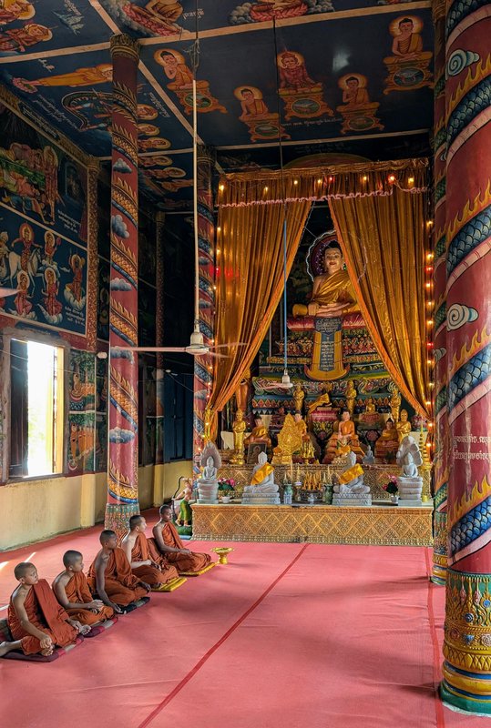The interior of the temple