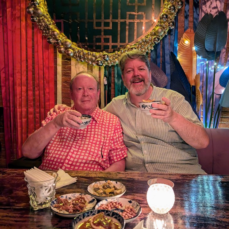 Ken and me enjoying a cocktail